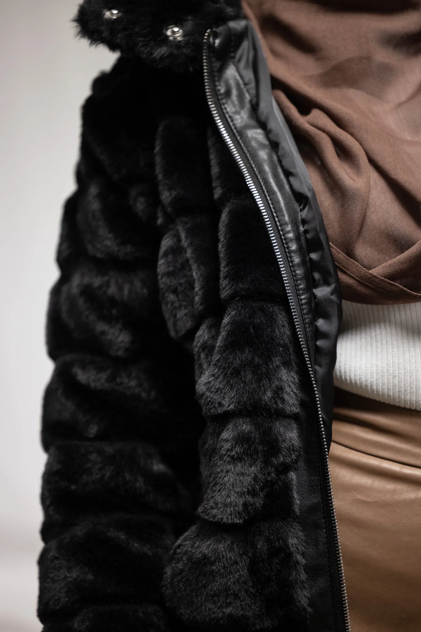 Fur Bomber Jacket