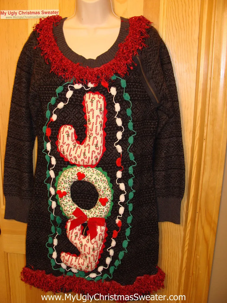 Ugly Christmas Sweater Party Tacky Dress JOY (d39)